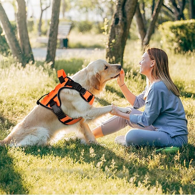 WINGOIN Orange Tactical Dog Harness - Image 6