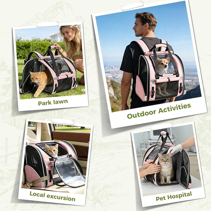 Lekereise Widened Pet Backpack Travel, Wide Pet Carrier Backpack - Image 7