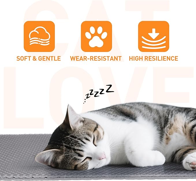 Large Cat Litter Mat for Litter Box, Non-Slip Water Proof Kitty Litter Pad - Image 9