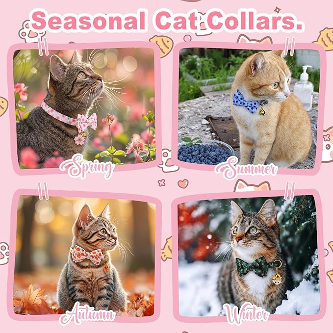 20 Pcs Holiday Cat Collars 4th of July Cat Collars - Image 7