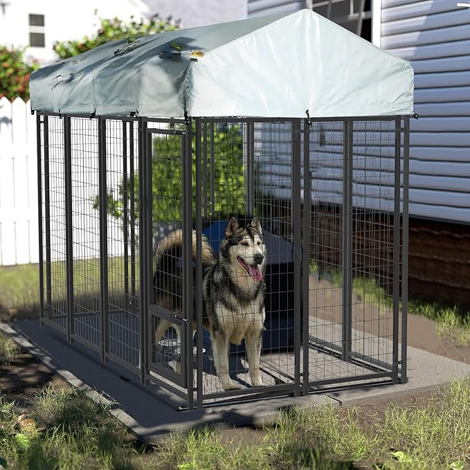 LEMBERI Heavy Duty Large Outdoor Dog Kennel 8x4x6 FT, Escape-Proof Dog Run - Image 7