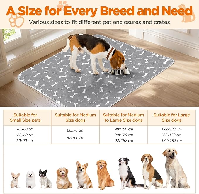 Washable Pee Pads for Dogs Large 54" x 54" 2-Pack Reusable Puppy Pads Pet - Image 8