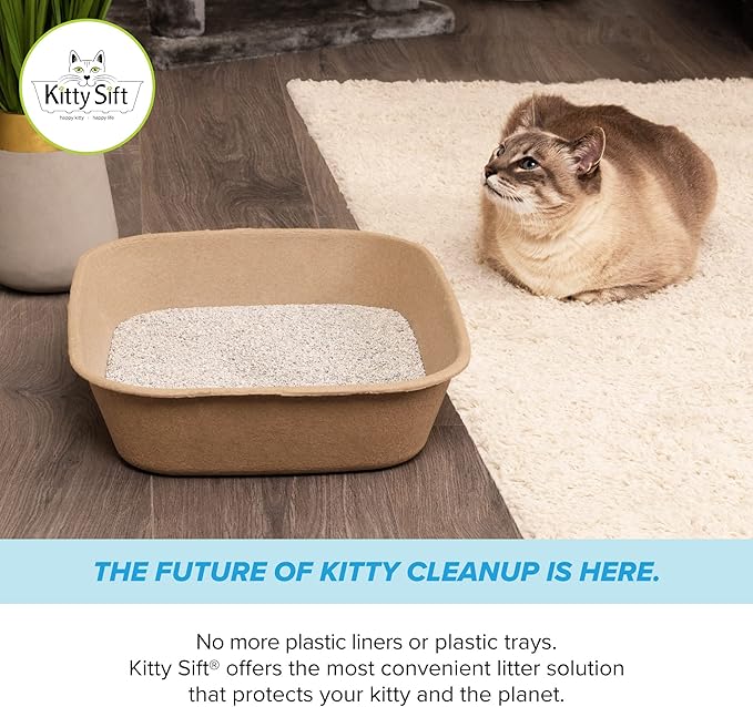 Kitty Sift Disposable Cat Litter Box Large, Durable Portable - Image 11
