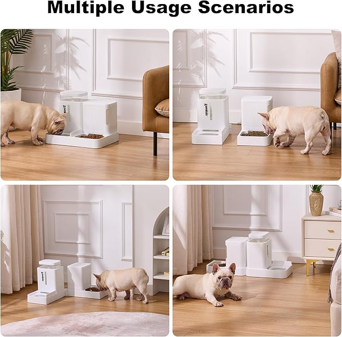 ZOMISIA Gravity Dog Food and Water Dispenser, 2 in 1 Automatic Dog Feeder - Image 8
