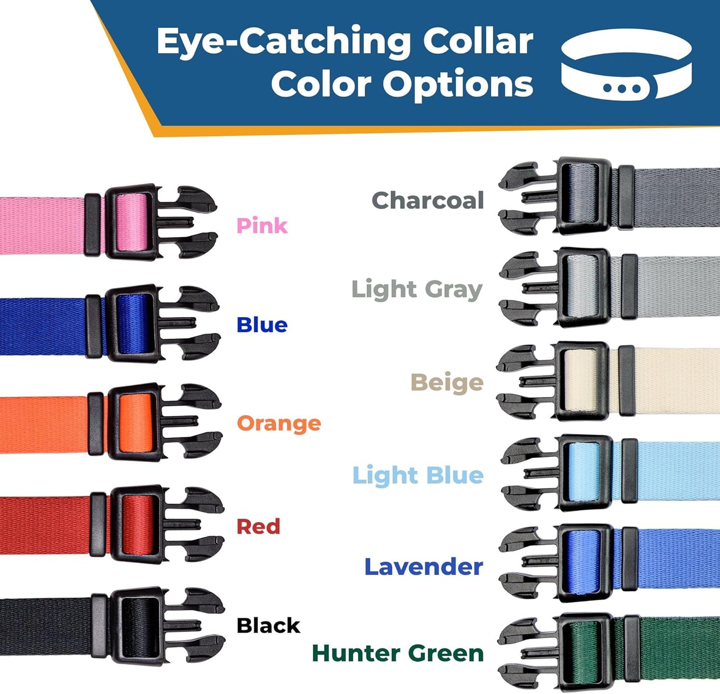 GoTags Reflective Personalized Dog Collar with Nameplate, Adjustable Dog Collar with Custom Engraved Steel Slide On Pet ID Tag, Silent, No Noise Dog Tag for Large Medium or Small (Beige, Small)