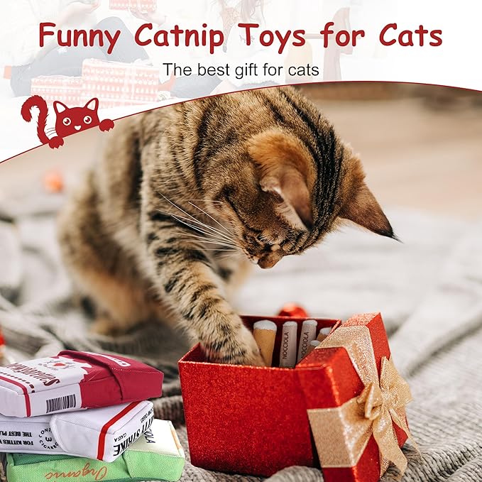 Nocciola 3 Pack Catnip Toys for Cats, Funny Cat Toys Filled - Image 7