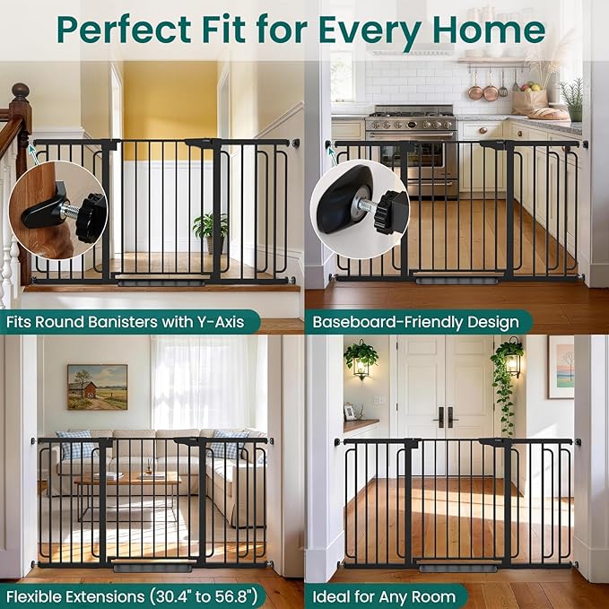 Cumbor 30.4-56.8" Extra Wide Baby Gate - Image 8