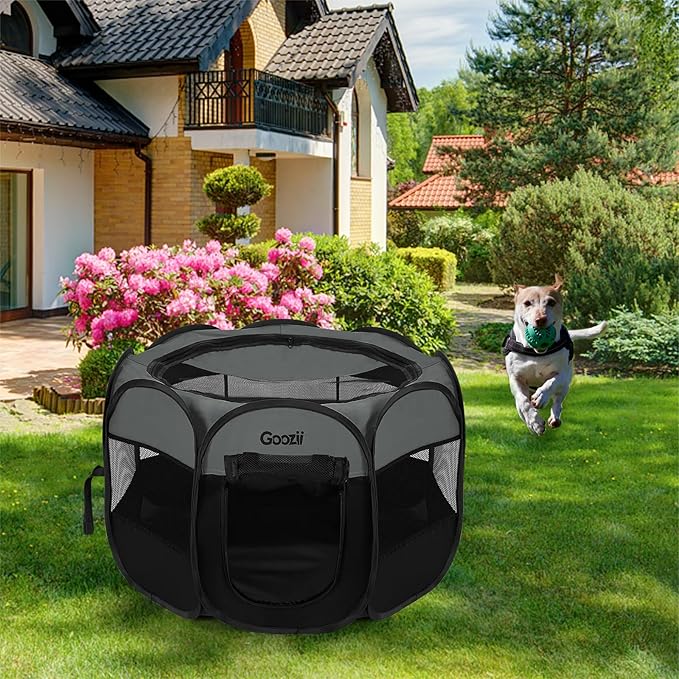 Goozii Portable Dog Playpen for Large Dogs, Collapsible Puppy Pet Cat Playpen - Image 7