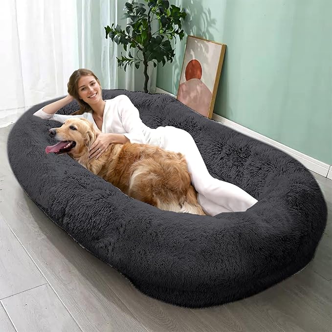 JOLLYVOGUE Human Dog Bed for Adults and Pets, Ultra-Soft Plush Giant Dog Bed - Image 7