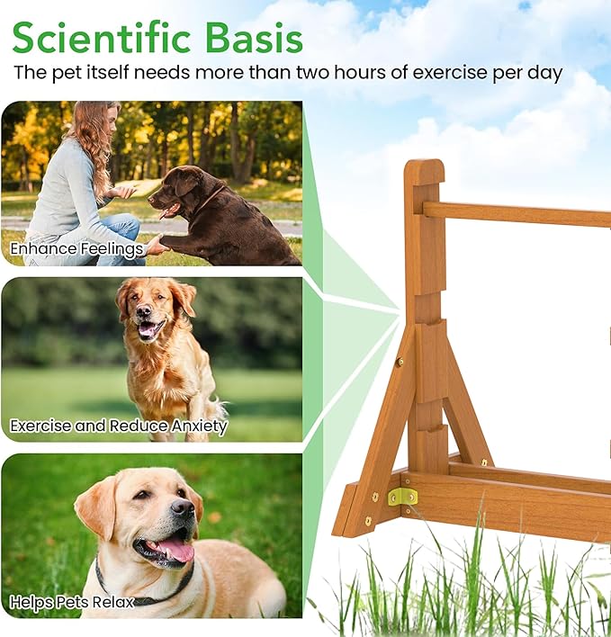 SuniBoxi Dog Agility Set, Wooden Dog Agility Jumps & Dog Hurdles, Dog Agility - Image 8