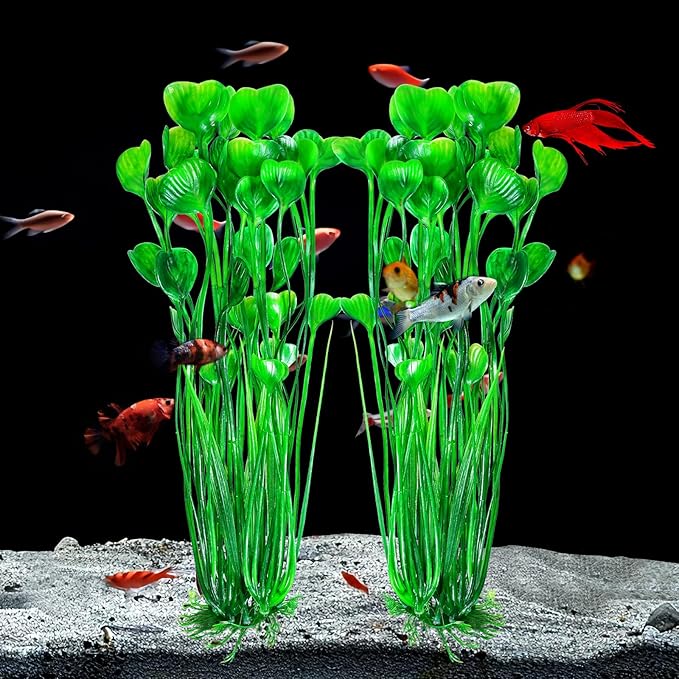 AQUANEAT Artificial Fish Tank Plants, Plastic Aquarium Accessories Large - Image 4