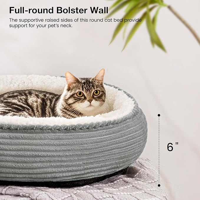 Love's cabin Round Donut Cat and Dog Cushion Bed, 20in Pet Bed - Image 8
