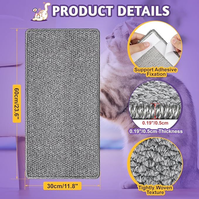 ENONCI Wall Corner Cat Scratcher | Cat Scratcher Wall Mounted - Image 7