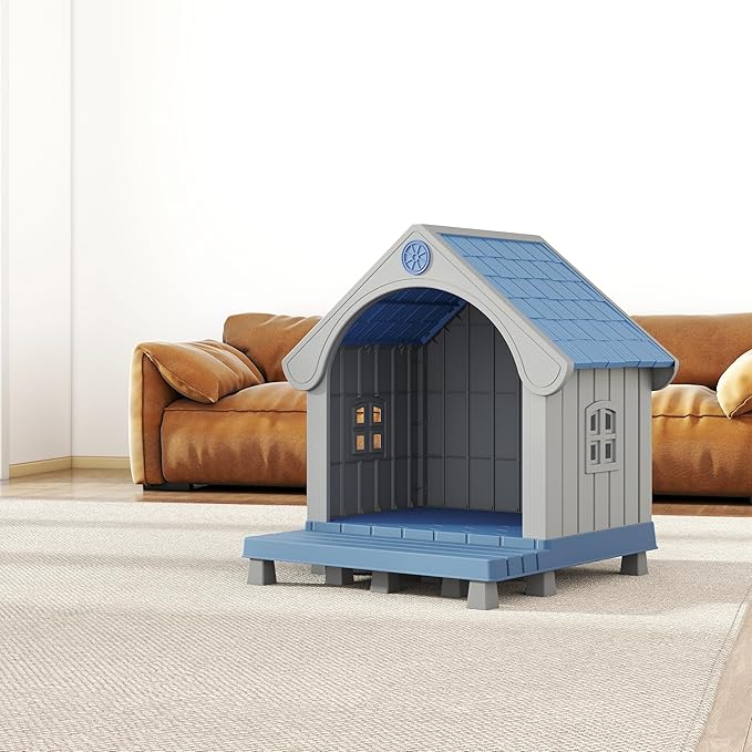 Fancyango Large Dog House Outdoor Indoor, Sturdy Plastic Waterproof Doghouse - Image 6