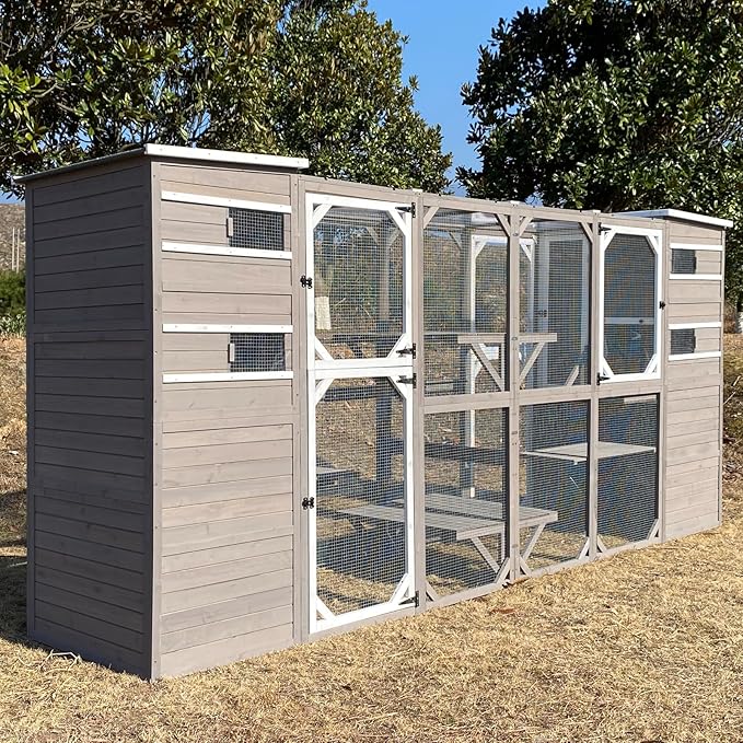 Ketive Catio Outdoor Cat Enclosure, Large Cat House Cat Cage Condo Indoor - Image 8