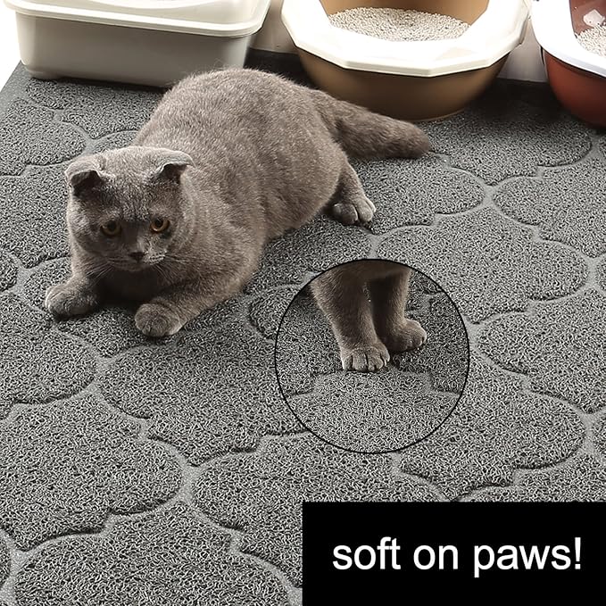 LittleTiger Cat Litter Mat, XL Super Size, Phthalate Free, 46x35 Inches - Image 9