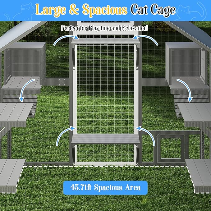 Ketive Extra Large Catio Outdoor Cat Enclosure - Image 8