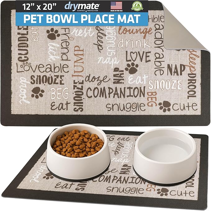 Drymate Pet Bowl Placemat, Dog & Cat Food Feeding Mat - Image 7