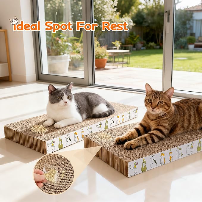 PatiencET Cat Scratching Board 4 Pack, Cardboard Cat Scratcher - Image 7