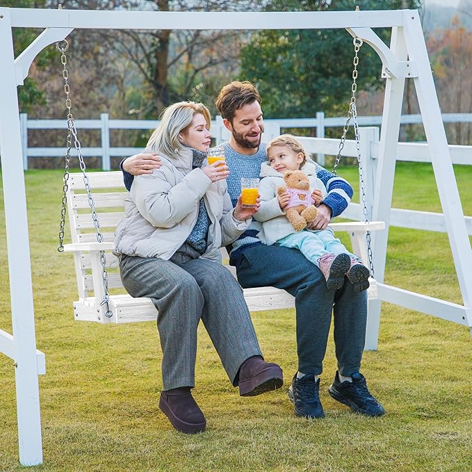 KINGYES Outdoor Hanging Porch Swing Set of 4, Waterproof Swing - Image 7