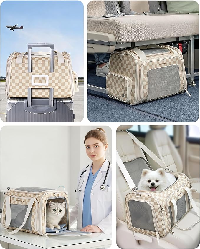 Homespon Soft-Sided Cat Carrier Dog Carrier, 34.5L Airline Approved Pet Carrier - Image 7