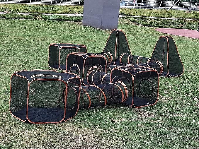 6 in 1 Pet Cat and Dog Tunnel Tent Foldable Pet Tent Outdoor Pop Up Pet Playpen - Image 8