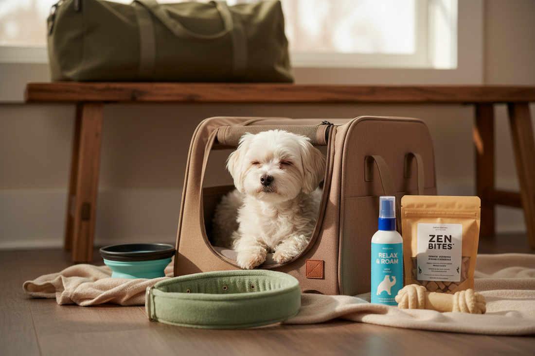 The Perfect Travel Setup for Anxious Dogs: Choosing the Right Carrier, Collar, and Health Essentials