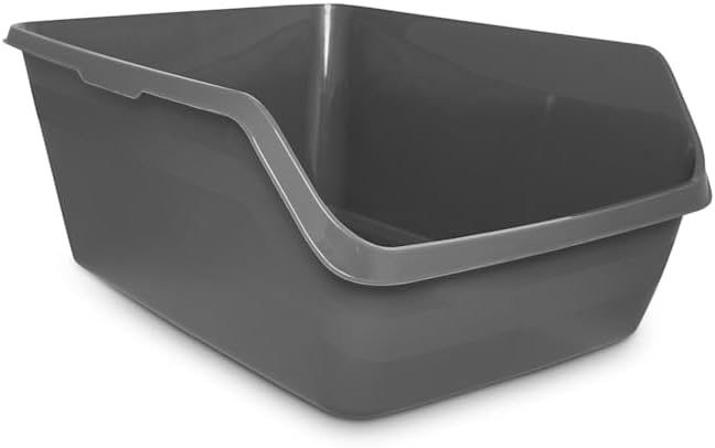 So Phresh by Petco Scatter Shield High-Back Litter Box Charcoal Large 18" L X - Image 2