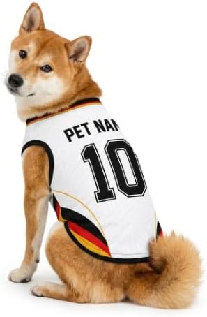 V-DECORPARKS Personalized Pet Soccer Jersey Custom Name Number Dog Cat Football - Image 2