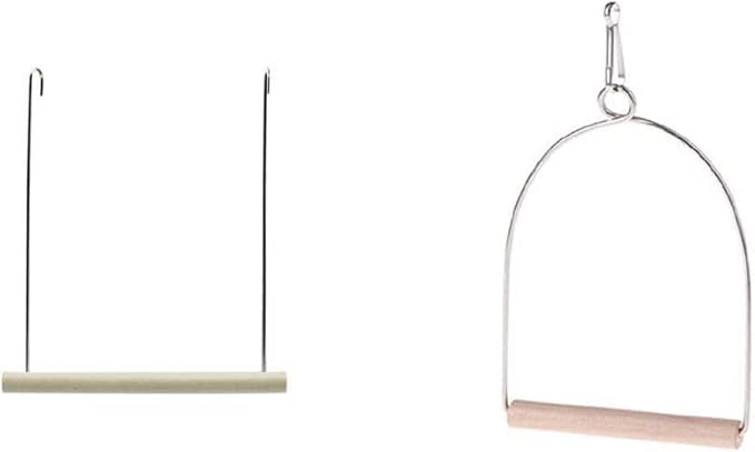 Bird Cage Swings, Natural Wood Pet Bird Swing Toys by Unknown