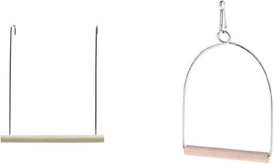 Bird Cage Swings, Natural Wood Pet Bird Swing Toys by Unknown