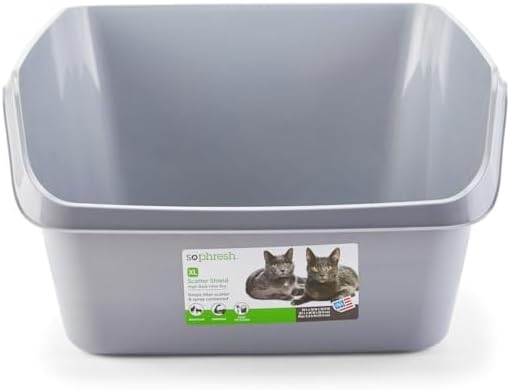 So Phresh by Petco Scatter Shield High-Back Litter Box Grey X-Large 24" L X 18" - Image 2