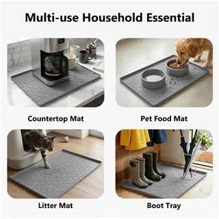 MateeyLife Silicone Mat Waterproof 12"X19", Dog Bowl Mats - Image 5