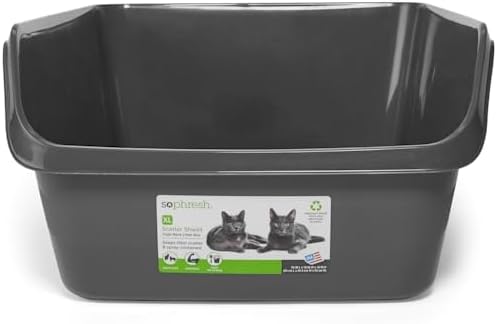 So Phresh by Petco Scatter Shield High-Back Litter Box Charcoal X-Large 24" L X by Petco