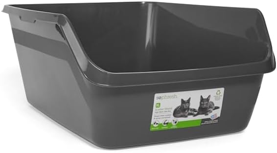 So Phresh by Petco Scatter Shield High-Back Litter Box Charcoal X-Large 24" L X - Image 2