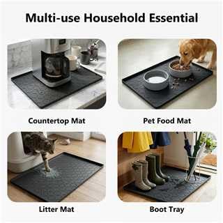 MateeyLife Silicone Mat Waterproof 12"X19", Dog Bowl Mats - Image 5