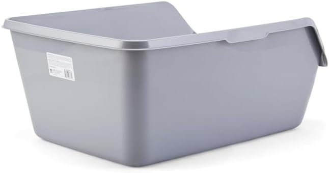 So Phresh by Petco Scatter Shield High-Back Litter Box Grey X-Large 24" L X 18" - Image 4