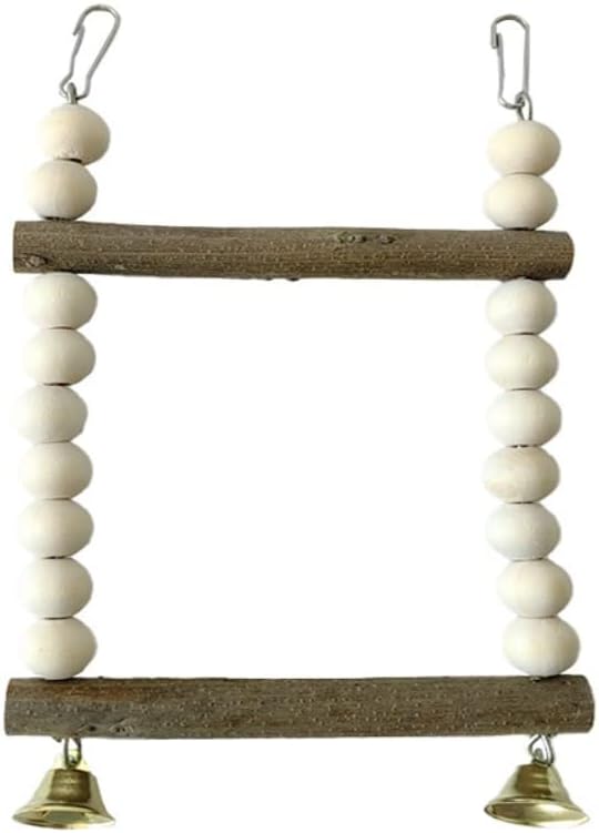 Bird Hook Swing with Bell Toys, Hanging Stand Swing, Double Layer Wooden Perch - Image 7