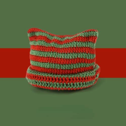 Crochet Hats for Women Cat Beanie Vintage Beanies Women Fox Hat Grunge - Image 2