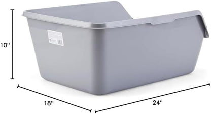So Phresh by Petco Scatter Shield High-Back Litter Box Grey X-Large 24" L X 18" - Image 5