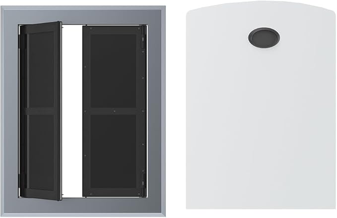 Aluminum French Large Dog Door, Strong Double Magnetic Flaps, - Image 2