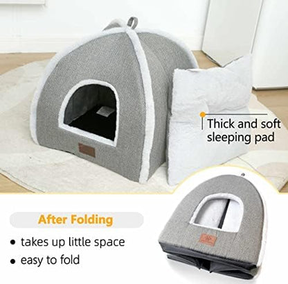 Cat Beds for Indoor -Cat Cave House Tent for Kittens and Laege Pets - Image 4
