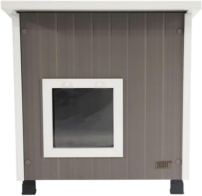 New Age Pet ECOFLEX Outdoor Cat House X-Large Weather Resistant, Raised Floor - Image 9