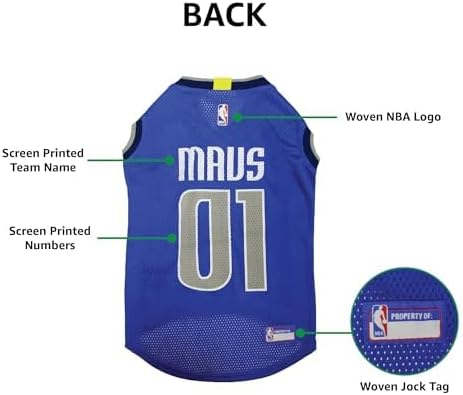 Pets First NBA DALLAS MAVERICKS DOG Jersey, Large - Image 6