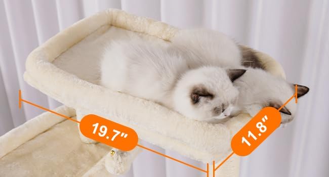 Heybly Tall Cat Tree, 78-inch Multi-Level Cat Tower - Image 6