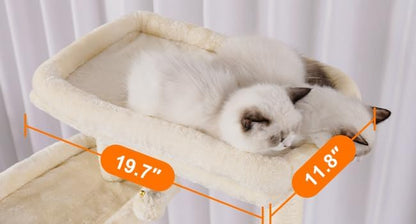 Heybly Tall Cat Tree, 78-inch Multi-Level Cat Tower - Image 6