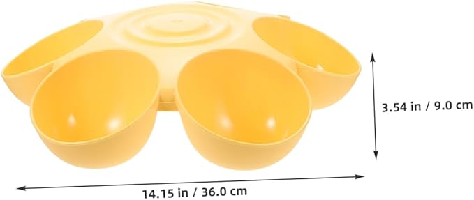 VOSAREA 2pcs Flower Petal Pet Feeding Bowls Multi-Compartment Reusable Plastic - Image 2