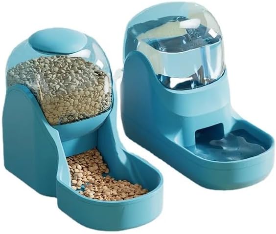 Dog & Cat Feeder + Waterer Set, Automatic Pet Feeder 2 in 1 Cat & Dog Food by PetGalaxy