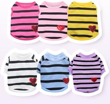 Dog Shirts for Large Dogs, Striped T-Shirts Pets Vest Pet Apparel Tee Shirts - Image 7