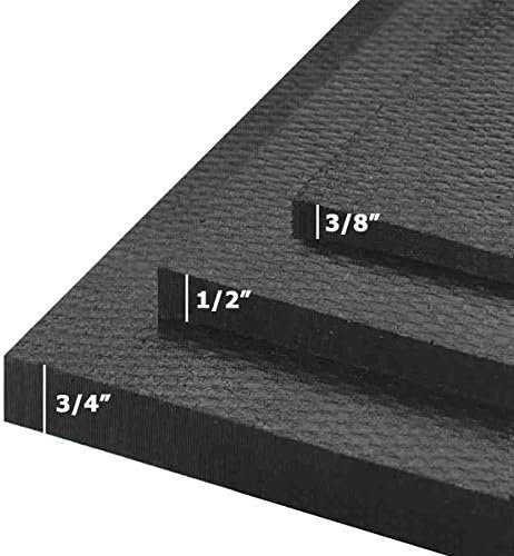 American Floor Mats - Heavy Duty Stall Tiles - Stable/Horse Tiles - Thick, Durable Rubber Flooring Solid Black 10' x 16' Set 3/8" Thick (40 Tiles Total)